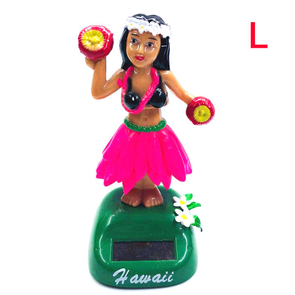 Bilindretning Dansende dukke Solar Power Legetøj Hawaiian Hula Girl Shaki L one size