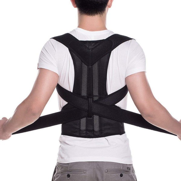 Posture Corrector Ryggstilling Justerbar Back Trainer Unisex C Black L