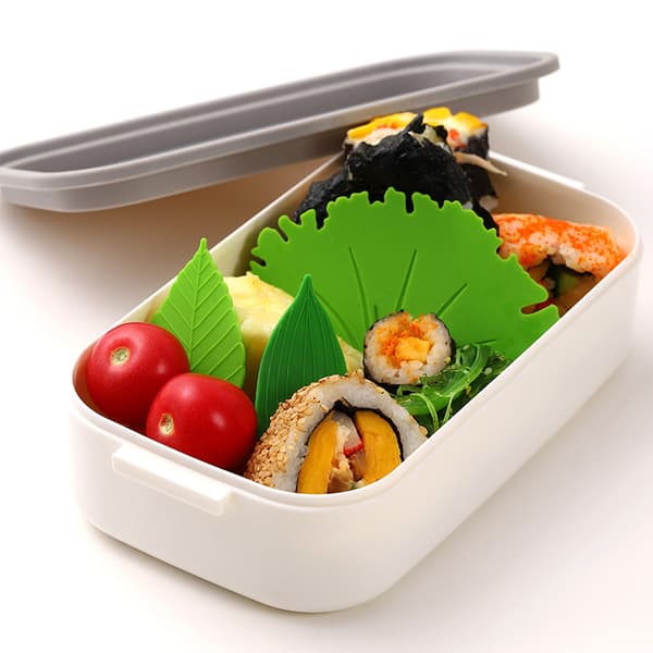 1 sett silikonblad Bento-skål kopp lunsjseparator sushi ris B one size