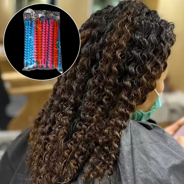 Spiral Perm Stick Varmeløs Hårkrøller Kvinner Krøllete Hårruller Small Solid