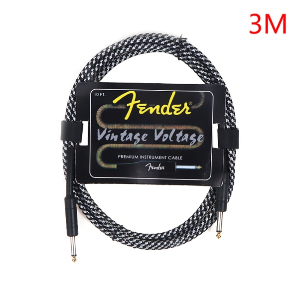 Fender Guitar Cable Line Bass Electric Box o Cable Noise R Black 3m