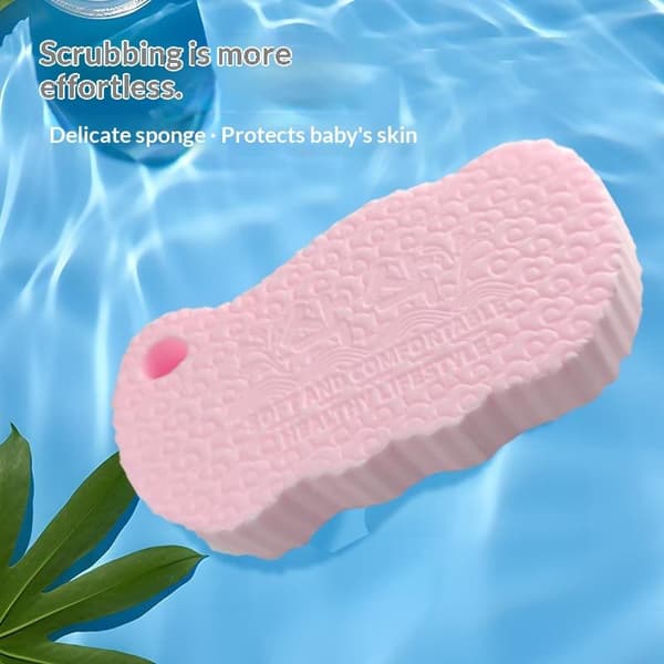 1 stk 3D myk svamp kuboid eksfolierende dusjsvamp kroppsskrubb A6