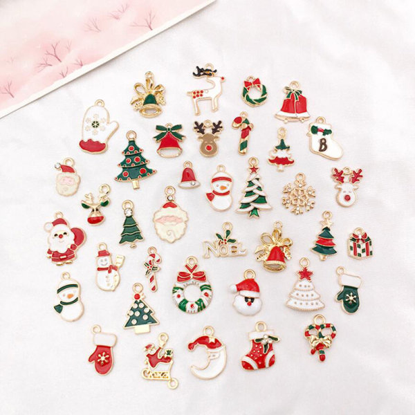 72 kpl Mixed Christmas Charms emali riipuksia tee-se-itse rannekoru jalokivi Multicolor 72Pcs