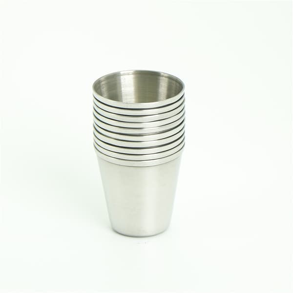 10 stk 30 ml bærbare vindrikkeglas i rustfrit stål Silver 10Pcs