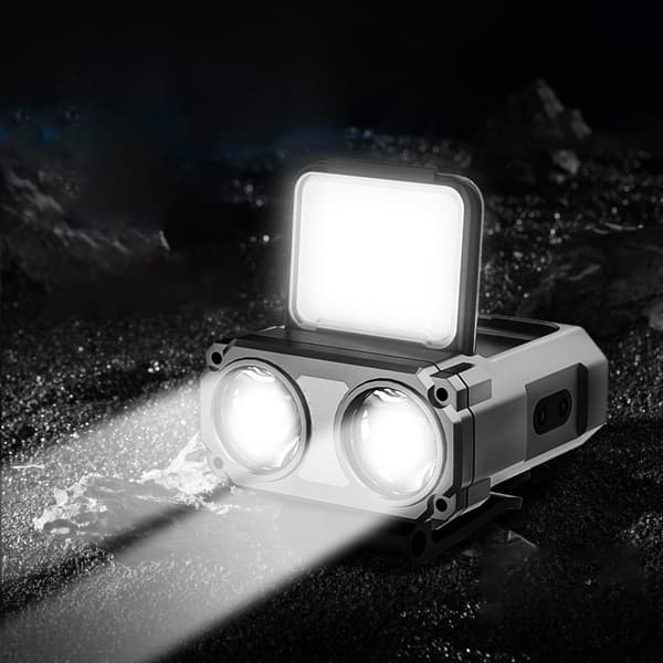 Ultra Bright Mini Oppladbar Hodelykt LED Clip On Cap Light A