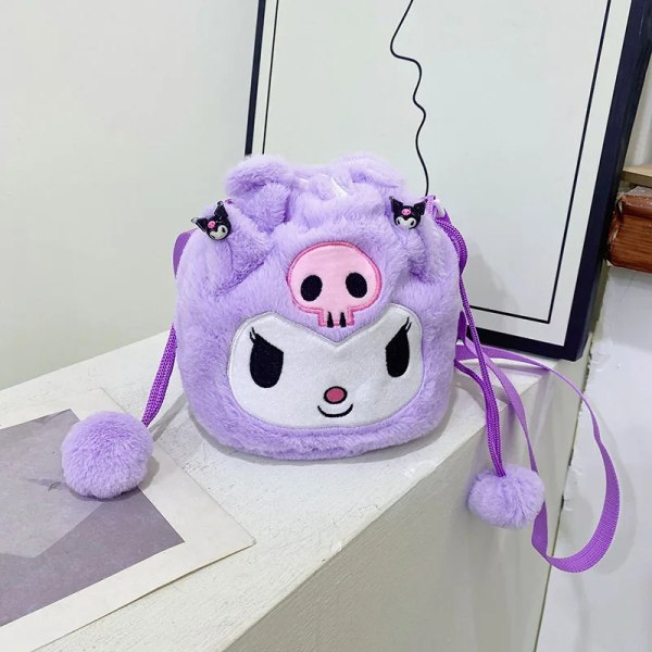 Plysch Kawaii Shoulder Crossbody Bag Plysch Kvinnor Tecknad Presenter Pink onesize