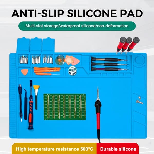 Magnetisk Varmeisolerende Silikone Måtte Reparationssæt Loddemåtte 30x20CM