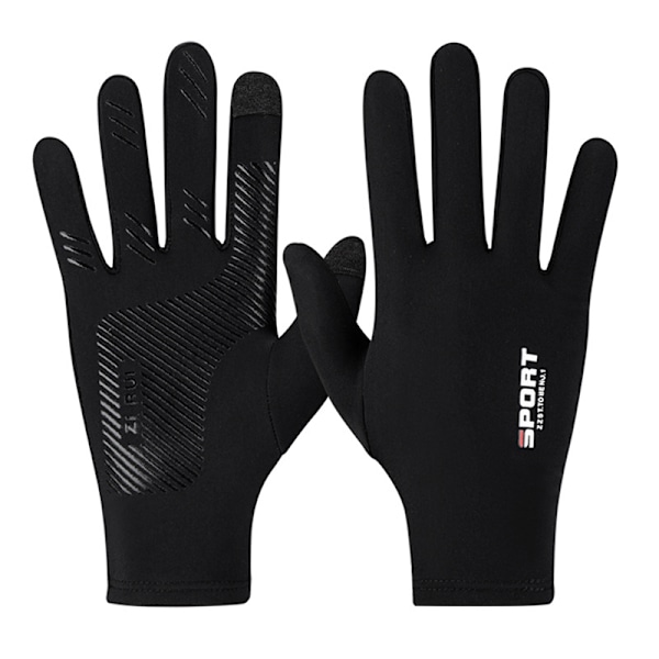Män Vinter Vattentät Cykelhandskar Sport Running Motorcykel Black Thin  Medium