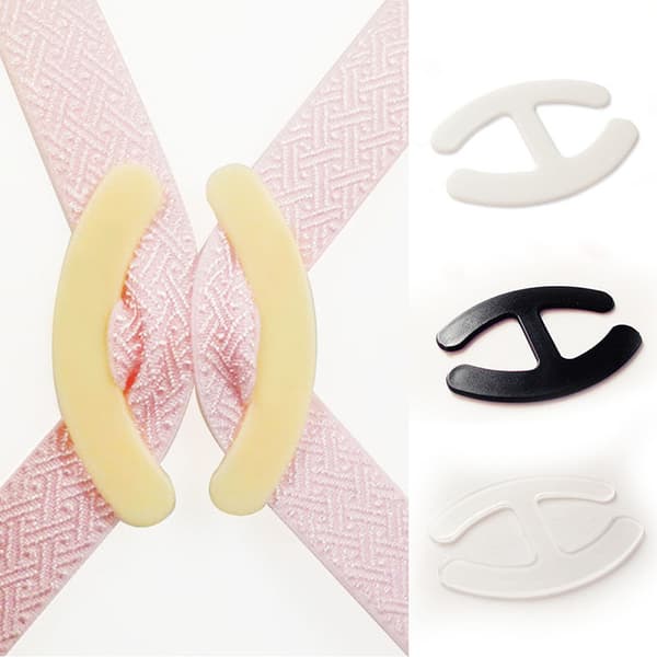3 STK Clips Perfekt Juster BH-spenne Stropp Push Up-kontroll Nytt& Black+White+Flesh One Size