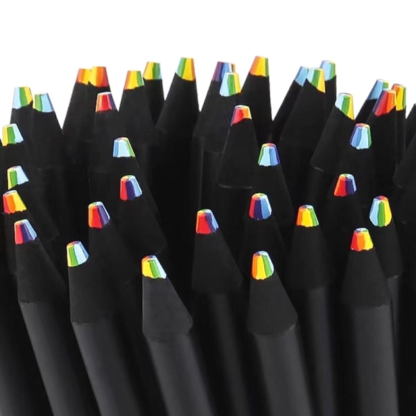 10 stk. 7 Farger Gradient Regnbueblyanter Jumbo-Fargede Blyanter f A 10Pcs
