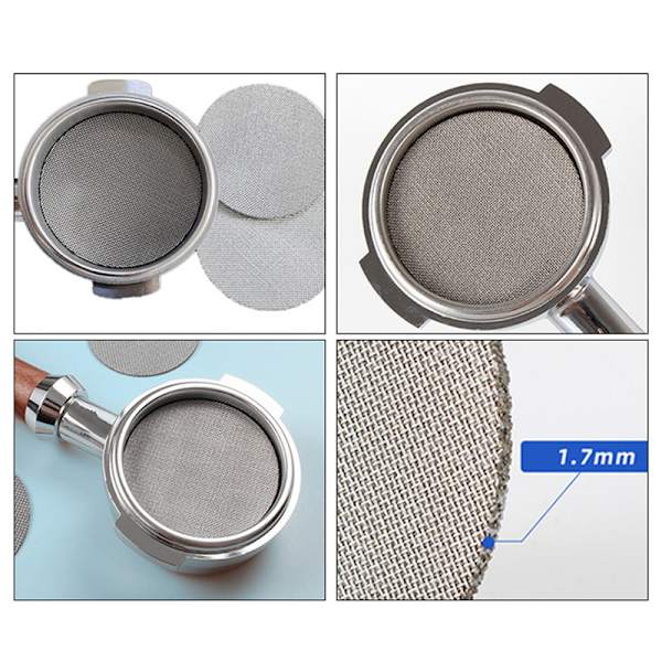 51/53,5/58,5 mm Kontakt Puck Filter Mesh Kaffehine Universall silver 53.5mm（150um)