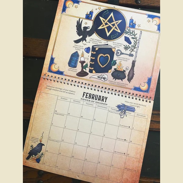 2024 Kalender för en magisk väggkalender Praktisk magic för E 1 onesize