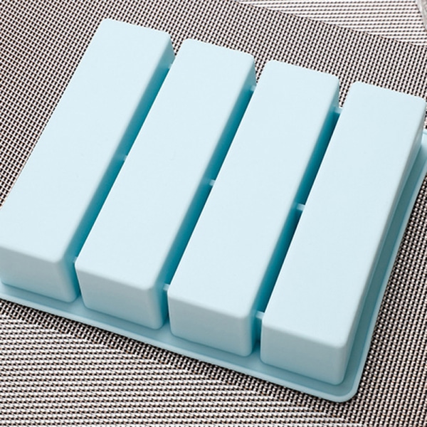 1 st 4 rutnät långremsa silikoniskuber fyrkantig form DIY C Gray onesize
