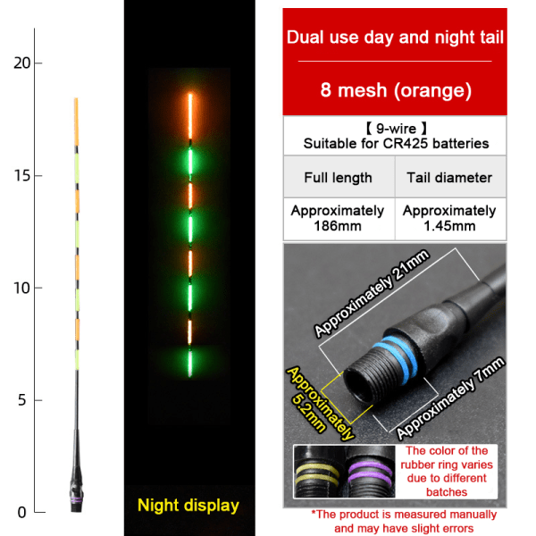 Elektroninen kalastus Drift Tail Day and Night Drift Tail Luminous 11# one size