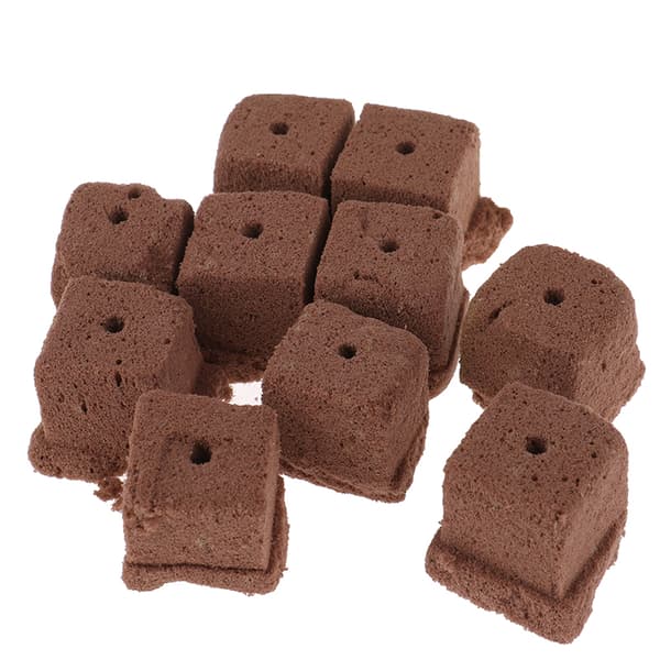 10 stk rockwool hydroponics dyrke starter terninger Brown One Size
