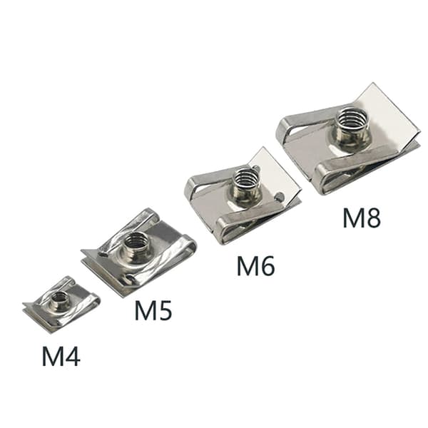 10 stk. U-formede klips i rustfritt stål med gjenge M6 M5 M4 M8 8/6/ M4