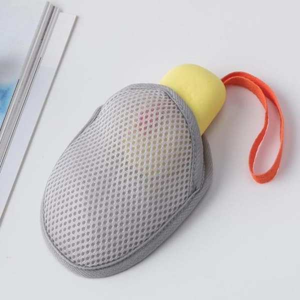 Skummende pose eksfolierende sæbepose sæbeskummende sparepose net Blue 1pc hook