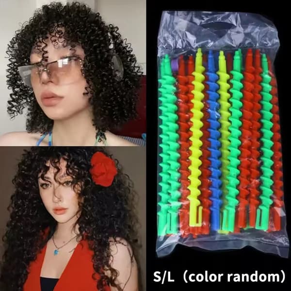 Spiral Perm Stick Heatless Hårkrøller Kvinder Krøllede Hårruller Small Solid