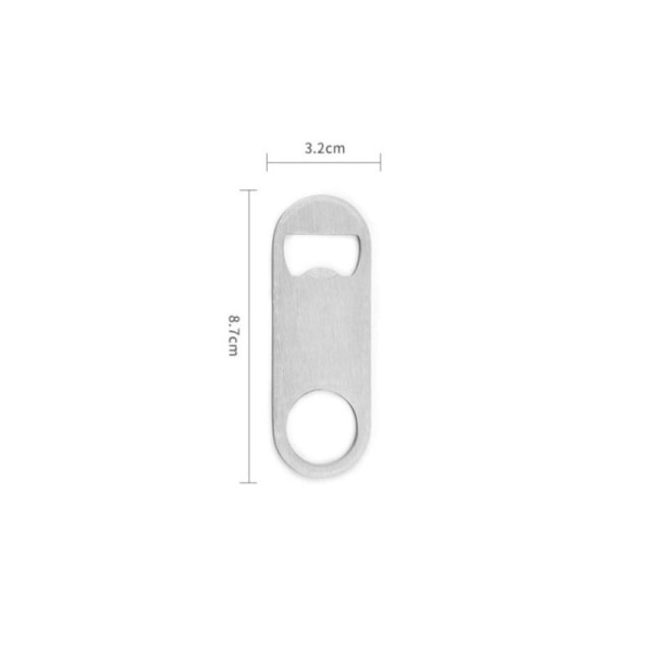 Mini Slitesterk ølflaskeåpner Rustfritt stål Flat Speed Bott S 8.7*3.2cm