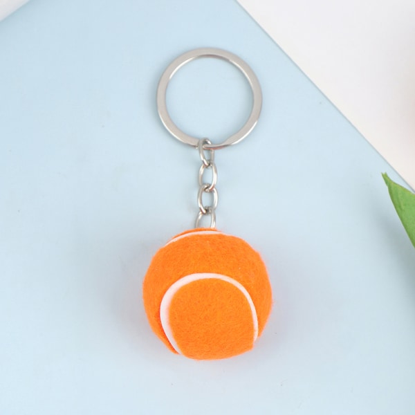 Tennisball Metallnøkkelring Bilnøkkelring Nøkkelring sportskjede Orange onesize