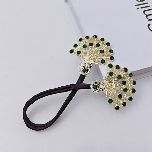 Hvalhale Rhinestone Blomst Hårklips Hår Bun Maker Bundle Ha I