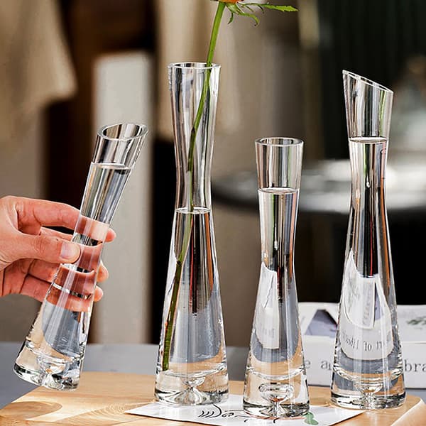 Gennemsigtig glasblomstervase Lille vase Hydroponics Blomster Te 3