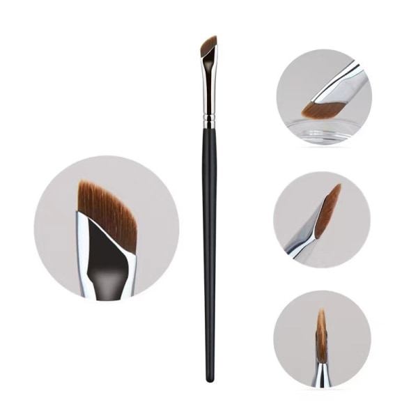 1 kpl Professional Makeup Brushes Eyeliner Brush Meikkityökalut Fo Black one size