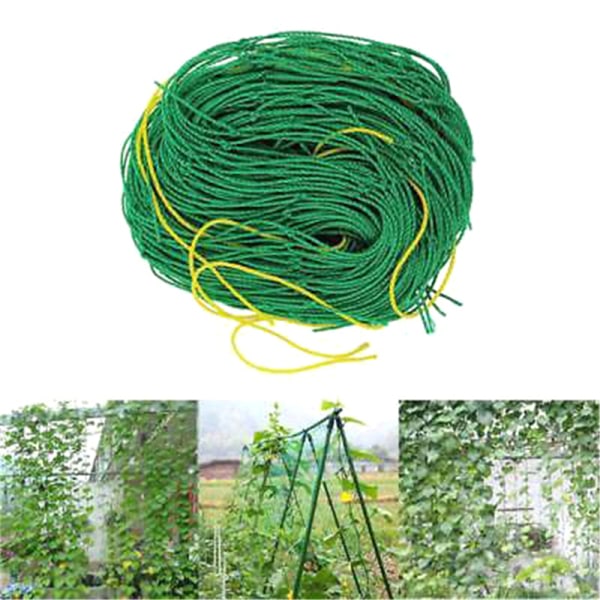 Hage Grønn Nylon Trellis Netting Støtte Klatrebønnenett Green 1pc