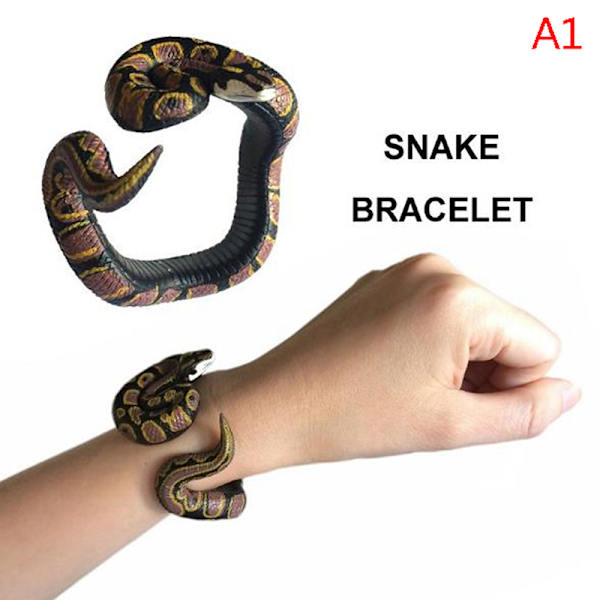 Knepig Rolig Parodi Simulering Snake Toy Snake Armband Nyhet A1 one size