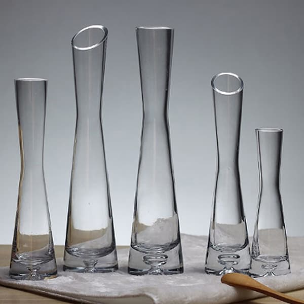 Transparent Glas Blomvas Liten Vas Hydroponik Blomster Te 2