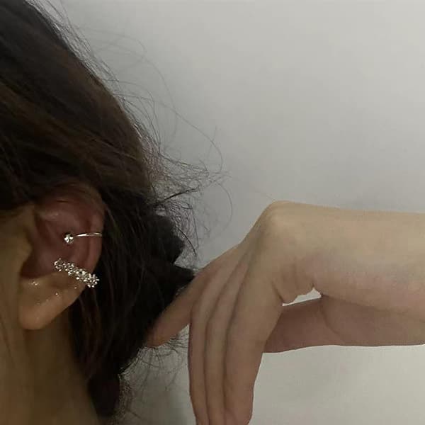 1 set mode icke-piercing örhängen brosk öronmanschett brosk onesize