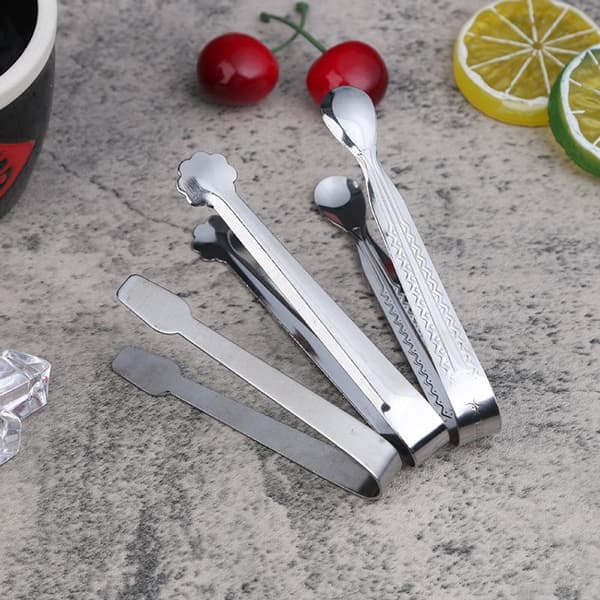 1 STK Mini isterningtang Sukkerklemme Istang i rustfrit stål Ki Silver B