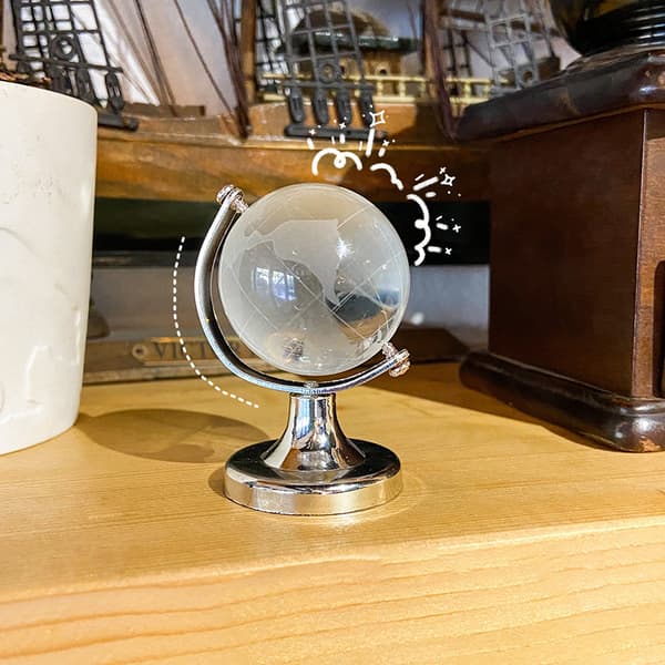 Ins Mini Krystalglobe Transparent Jordklode Kugle Glas Minia 1PC