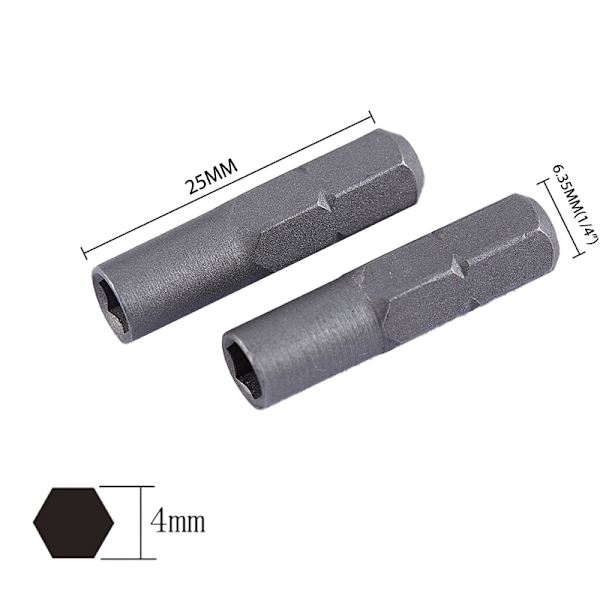 Bit Adapter Micro Inserts Bits 6,35 mm 1/4\" Adapter Till 4 mm Hex one size