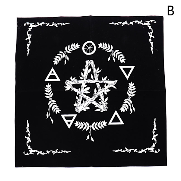 Tarots Bordsduk Triple Moon Pentagrams Pagan Altar Cloth Flan Style 2 B