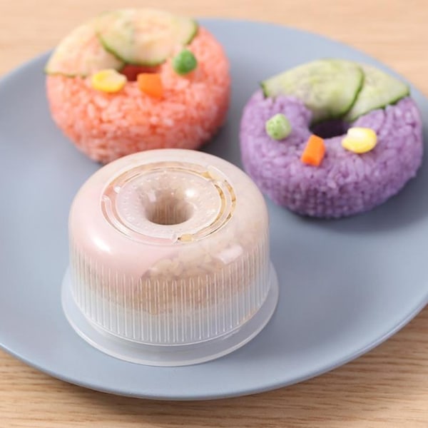 2 STK Creative Sushi Donut Shape Maker Rice Ball Mold Hjem Non-S Clear onesize