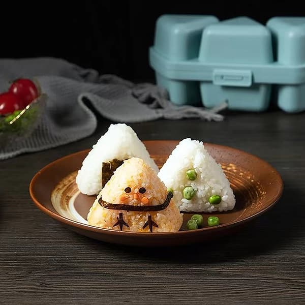 Triangle Sushi Mold Press Triangle Rice Ball Makers Mold Bento Beige Onesize