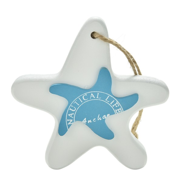 1 Stk Middelhavet Sjøstjerne Hung Fish Nautical Decor Hang Craf B One Size