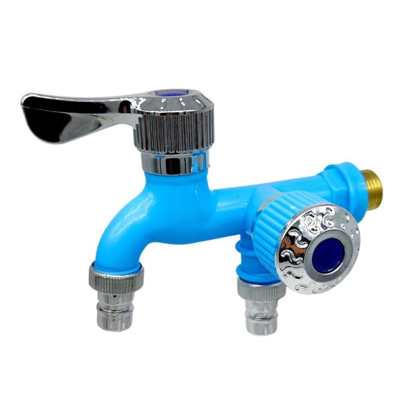 1/2" Universal Interface vandhane Dobbelt udtag Dual Control Wate Blue One Size