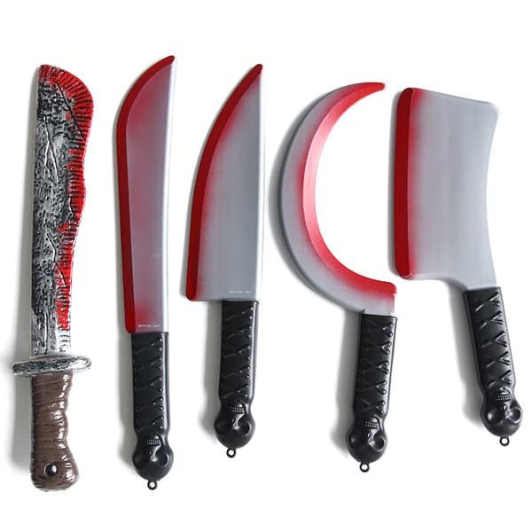 Plastik Halloween Hetes Statue Sickle Horror Cosplay Arm Prop A8