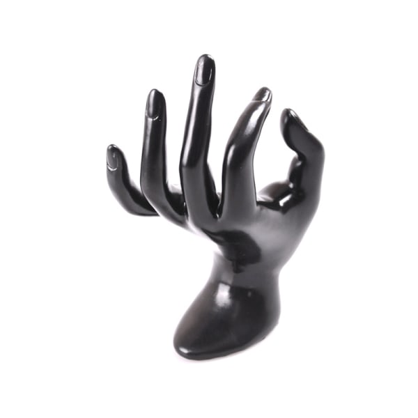 Mannequin OK Hånd Finger Smykker Handske Ring Armbånd Display Black 1pc