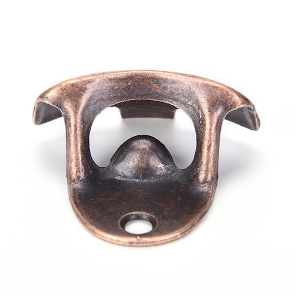 Vintage vægmonteret vinøl flaskeåbner værktøj nøglering Bar D Copper