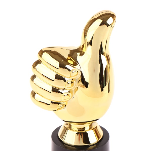 1 stk Awards Trofeer Belønning Tommeltotten Troféleker Barnekonkurranse Gold one size