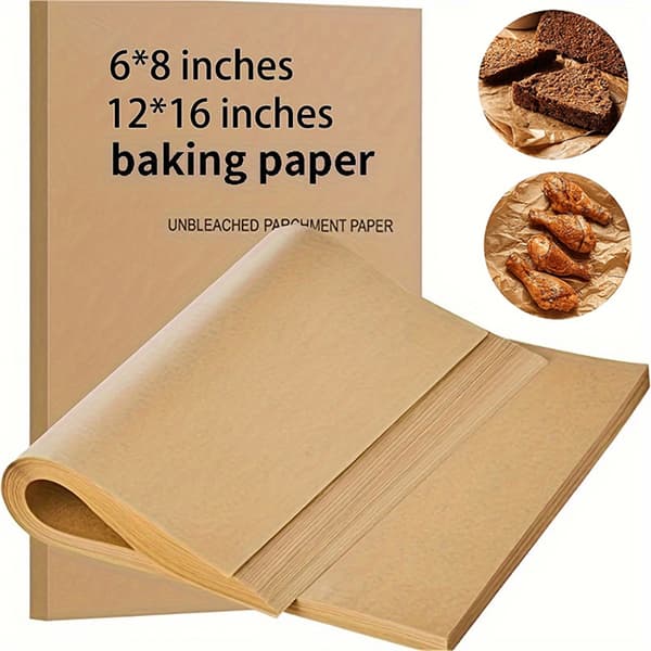 50/100 stk bakepapirark, non-stick, ferdigkuttet bakepapir 2