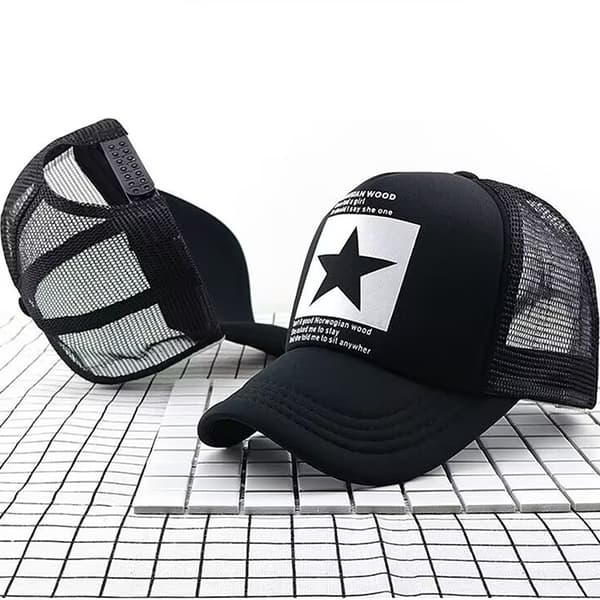 Mote Baseball Cap Snapback Mesh Hatter Menn Kvinner Utendørs Uformell B