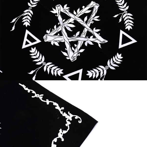 Tarots Duk Triple Moon Pentagrams Pagan Altar Cloth Flan Style 1 A