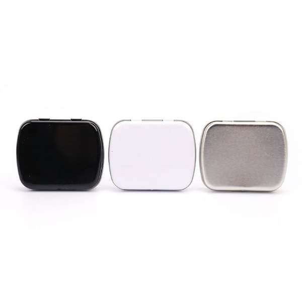 5 stk. Survival Kit Lille Tom Metal Sølv Sort Flip Opbevaring B White one size