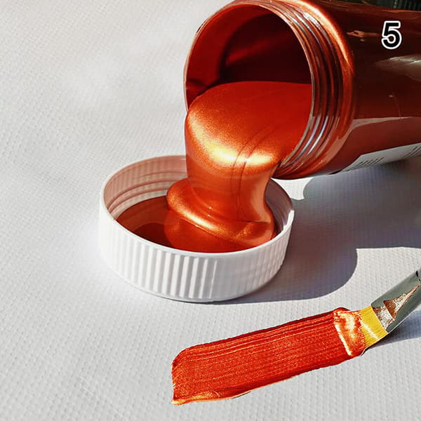 100 ml gullmaling metallisk akrylmaling Red onesize