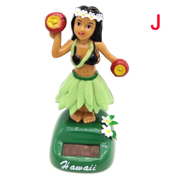 Bilindretning Dansende dukke Solar Power Legetøj Hawaiian Hula Girl Shaki J one size