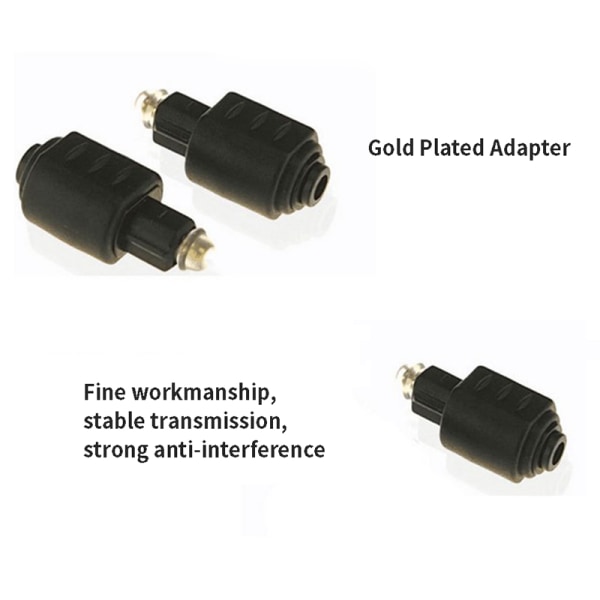 Mini Optisk O Adapter 3,5 mm hunstik til digital firkantet Opti onesize